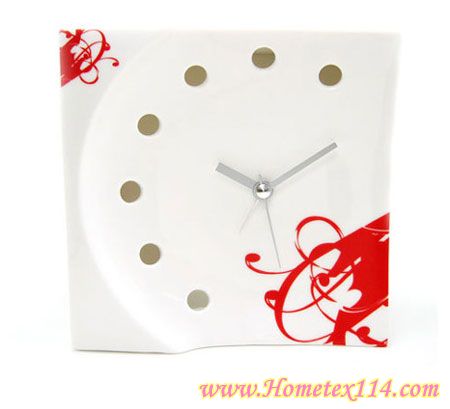 時尚瓷器桌鐘,夏季純白誘惑