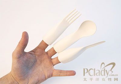 小創意指帽版餐具三件套