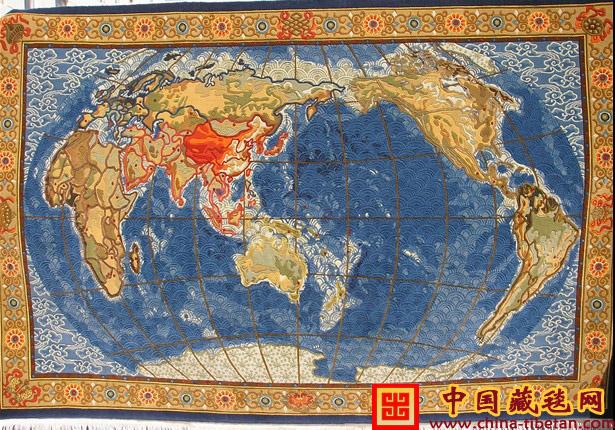 世博展出圣源《世界地圖》地毯