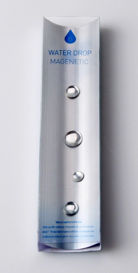 晶瑩剔透的水滴造型冰箱貼