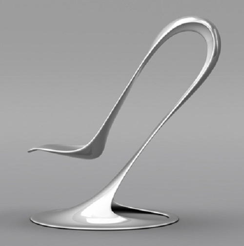 前衛設計金屬質感的未來風格家具