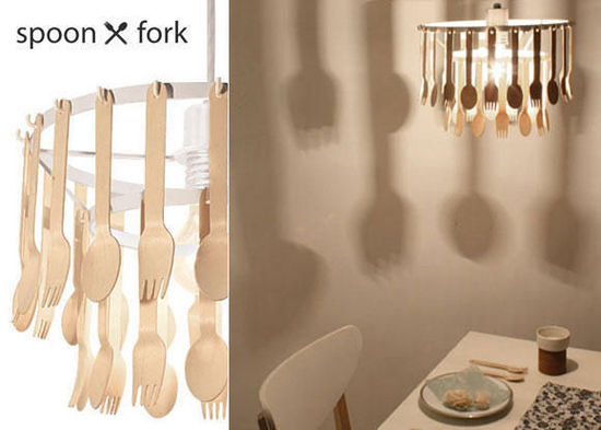 餐具吊燈 讓調羹叉子掛起來