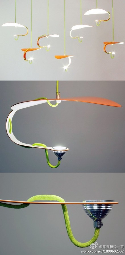 be-leaf燈具:如樹葉舞動于空中