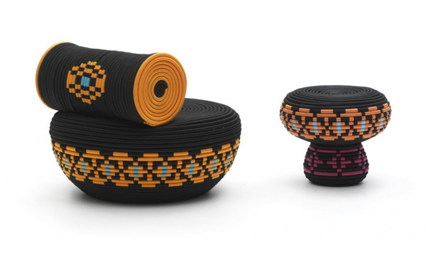 充滿民族風風格的編織座椅