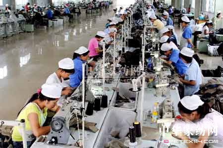 紡織等勞動密集型產業需調整