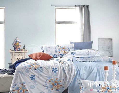 雨蘭家紡“醉染青楓”青花床品